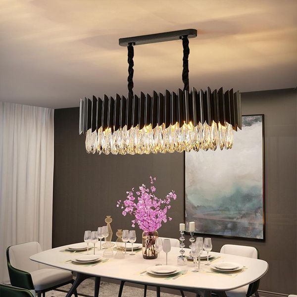 chandeliers luxury crystal rectangle kitchen island led hanging lamp black metal lighting living room bedroom light fixtures
chandeliers luxury crystal rectangle kitchen island led hanging lamp black metal lighting living room bedroom light fixtures