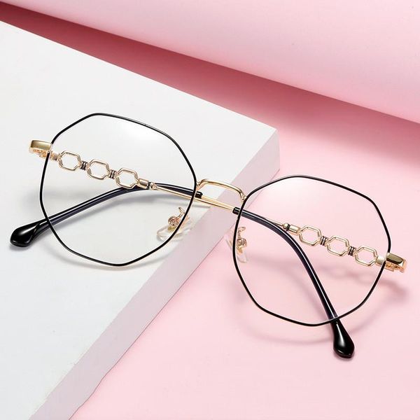 metal polygon eyewear glasses frames eyeglasses for women ab025 fashion sunglasses, Black
metal polygon eyewear glasses frames eyeglasses for women ab025 fashion sunglasses, Black