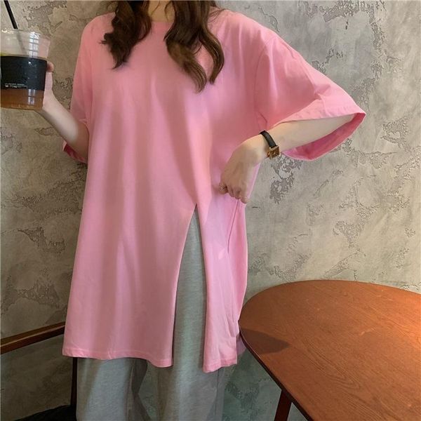 summer ladies o neck short-sleeved t-shirt fashion street style women's plus size split t-shirts casual loose basic, White
summer ladies o neck short-sleeved t-shirt fashion street style women's plus size split t-shirts casual loose basic, White