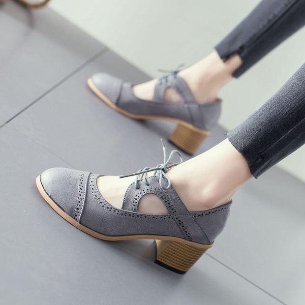 dress shoes spring women round toe high heels square heel fashion cross-tied bare black pumps mujer plus size 34-42
dress shoes spring women round toe high heels square heel fashion cross-tied bare black pumps mujer plus size 34-42