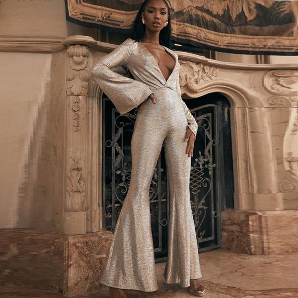 women's jumpsuits & rompers 2021 women deep v neck silver fashion jumpsuit club solid verano celebrity party good quality wholesale, Black;white
women's jumpsuits & rompers 2021 women deep v neck silver fashion jumpsuit club solid verano celebrity party good quality wholesale, Black;white