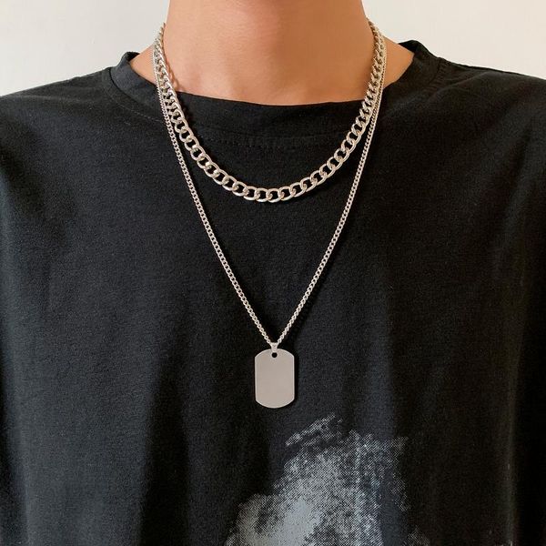 chains ingesight.z 2pcs/set geometric square pendant necklaces multi layered chunky thick choker necklace for women men fashion jewelry, Silver
chains ingesight.z 2pcs/set geometric square pendant necklaces multi layered chunky thick choker necklace for women men fashion jewelry, Silver