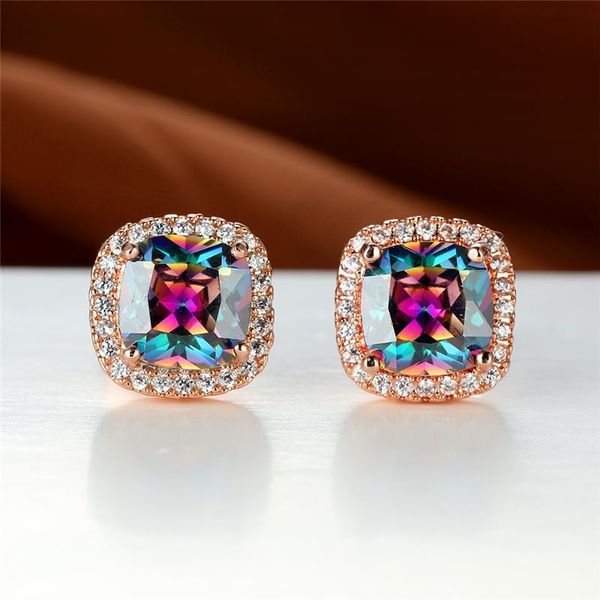 stud luxury female rainbow zircon stone earrings charm rose gold small vintage square opal wedding for women, Golden;silver
stud luxury female rainbow zircon stone earrings charm rose gold small vintage square opal wedding for women, Golden;silver