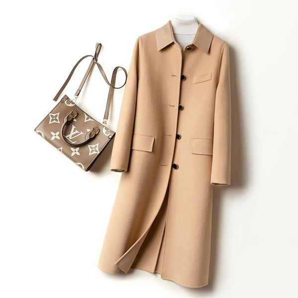 women's wool & blends 2021 fashion women woolen solid cashmere single-breasted thick coats autumn winter long sleeve casual outwears fa, Black
women's wool & blends 2021 fashion women woolen solid cashmere single-breasted thick coats autumn winter long sleeve casual outwears fa, Black