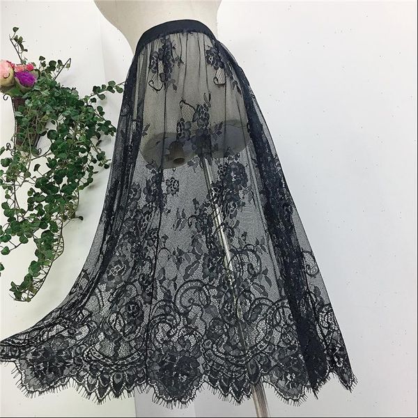 summer lace long womens skirt midi casual sheer mesh transparent tulle tassel high waist a line black white
summer lace long womens skirt midi casual sheer mesh transparent tulle tassel high waist a line black white