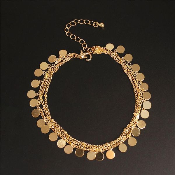 anklets multilayer gold sequin anklet women's ankle chain old-fashioned retro alloy summer female adjustable jewelry gifts, Red;blue
anklets multilayer gold sequin anklet women's ankle chain old-fashioned retro alloy summer female adjustable jewelry gifts, Red;blue