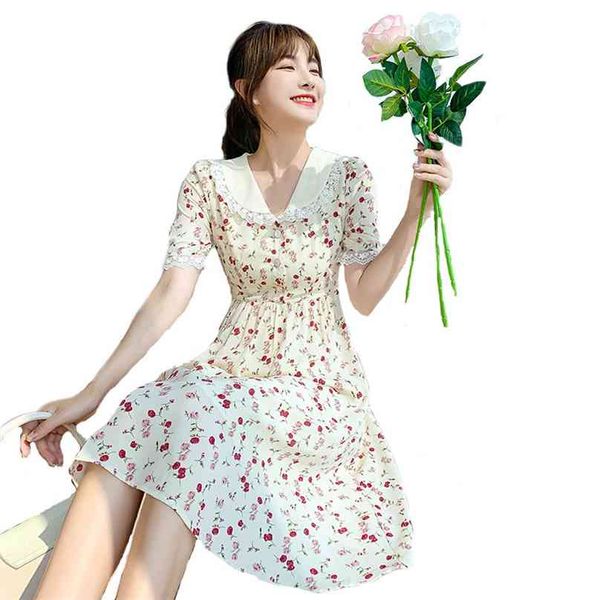 summer chiffon floral dress french hepburn embroidered elegant lace doll collar cute slim a-line dresses female lr1402 210531, Black;gray
summer chiffon floral dress french hepburn embroidered elegant lace doll collar cute slim a-line dresses female lr1402 210531, Black;gray