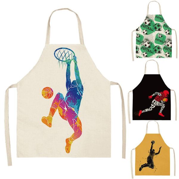 aprons baseball football printed cotton linen sleeveless kitchen women pinafore home cooking baking waist bib
aprons baseball football printed cotton linen sleeveless kitchen women pinafore home cooking baking waist bib