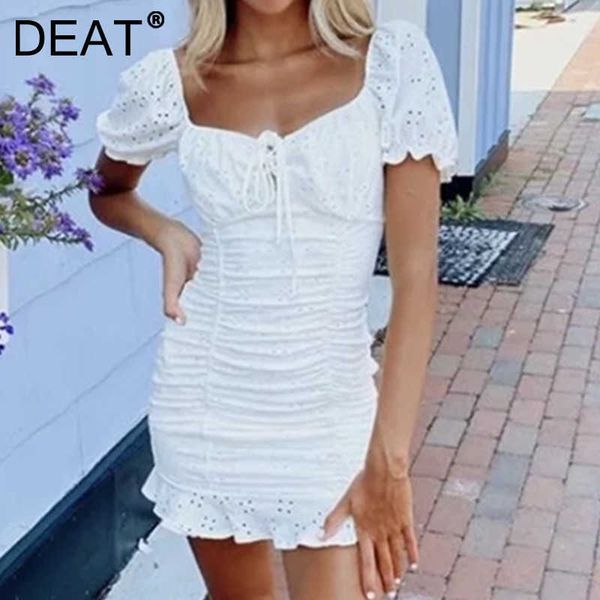 deat women hollow out pleated ruffles dress square neck short sleeve arrivals lady fashion spring summer 11d1706 210709, Black;gray
deat women hollow out pleated ruffles dress square neck short sleeve arrivals lady fashion spring summer 11d1706 210709, Black;gray