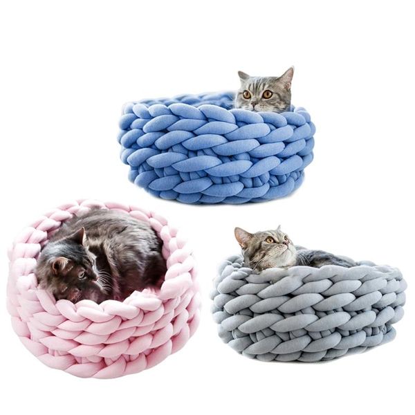 handmade knit cotton cat bed mats warm soft small dog house puppy kitten kennel basket detachable pet sleeping bag beds & furniture
handmade knit cotton cat bed mats warm soft small dog house puppy kitten kennel basket detachable pet sleeping bag beds & furniture
