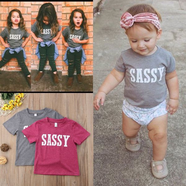new kids infant baby boy girl sassy t-shirt tee blouse outfits summer 0-4y, White
new kids infant baby boy girl sassy t-shirt tee blouse outfits summer 0-4y, White