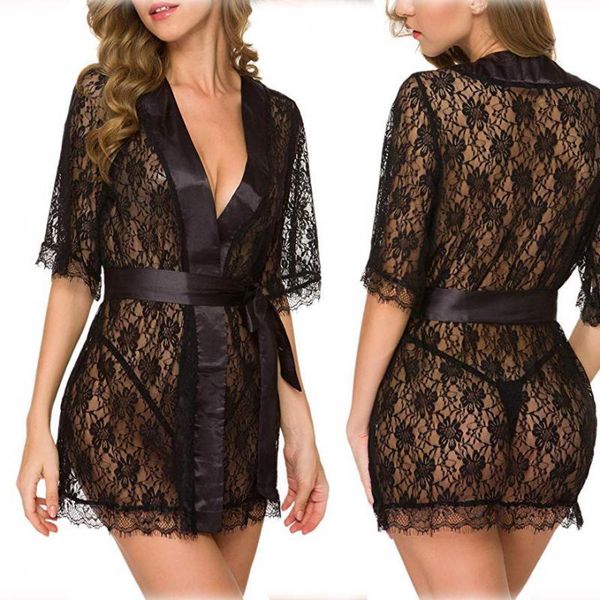 women's sleepwear european and american fashion casual lingerie v-neck sleeves lace hollow nightgown set, Black;red
women's sleepwear european and american fashion casual lingerie v-neck sleeves lace hollow nightgown set, Black;red