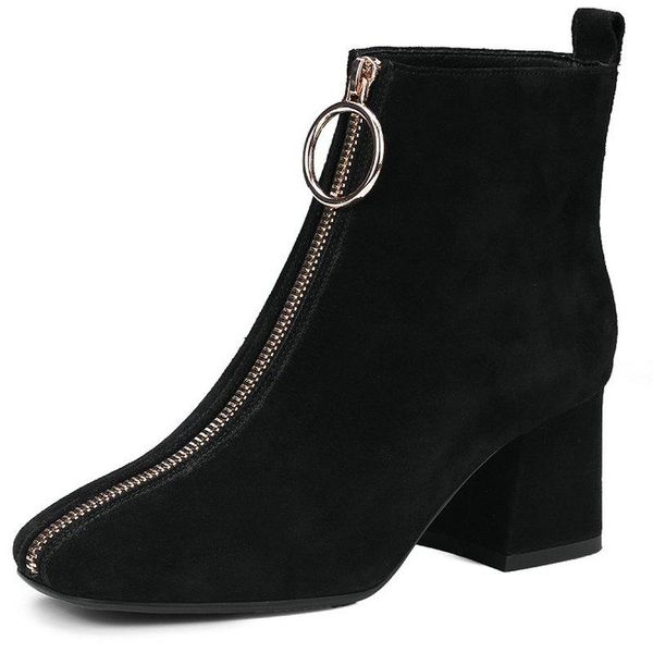 boots vintage zipper ankle suede leather square high heels pumps 2021 arrival -toed party shoes woman size 42 43, Black
boots vintage zipper ankle suede leather square high heels pumps 2021 arrival -toed party shoes woman size 42 43, Black