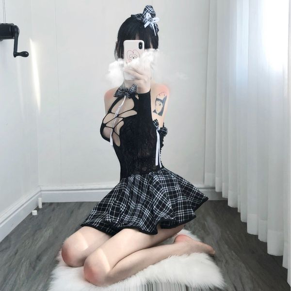 role play student erotic costumes cosplay maid lingerie lace cross pleated babydoll uniforms women products underwear, Black;white
role play student erotic costumes cosplay maid lingerie lace cross pleated babydoll uniforms women products underwear, Black;white