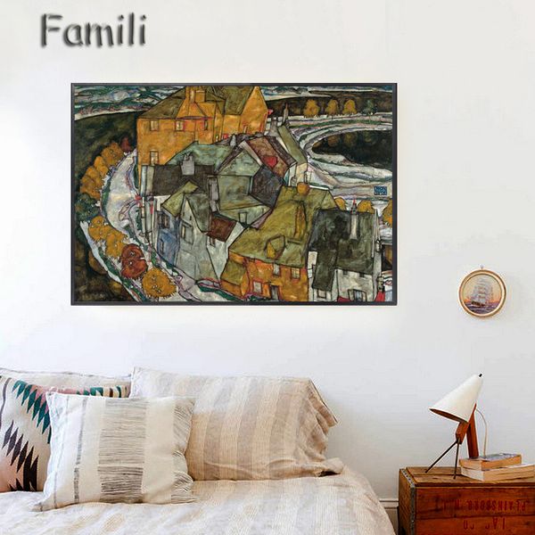 egon schiele abstract retro oil painting yellow town canvas art print poster picture wall house decoration murals/art print-02
egon schiele abstract retro oil painting yellow town canvas art print poster picture wall house decoration murals/art print-02