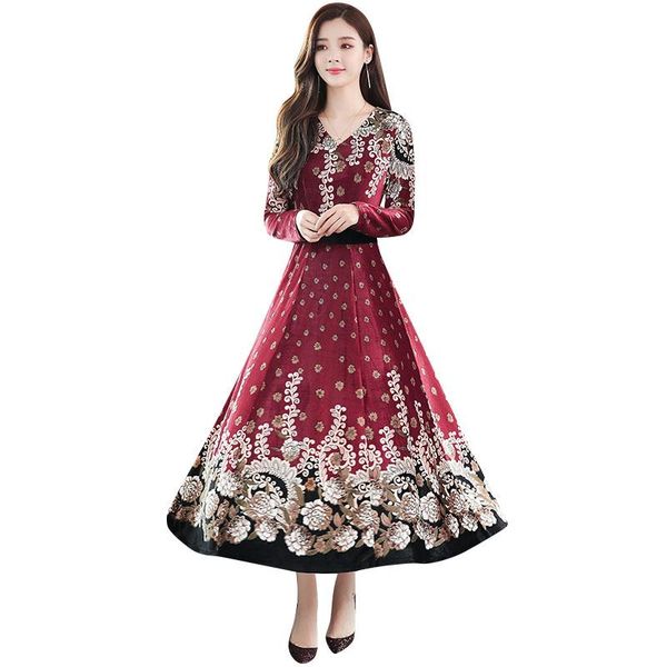 casual dresses 2021 spring winter gold velvet bottoming dress female waist was thin high-end temperament noble lady long a554, Black;gray
casual dresses 2021 spring winter gold velvet bottoming dress female waist was thin high-end temperament noble lady long a554, Black;gray