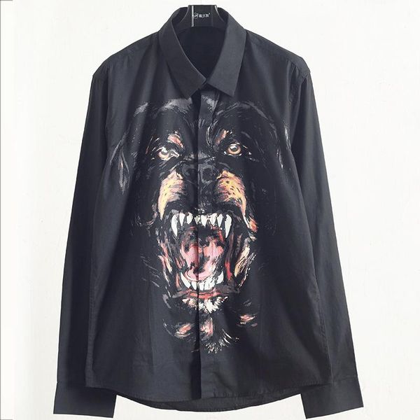 men's casual shirts spring 2021 men dog printed shirt hip hop streetwear cotton rottweiler turn down collar long sleeve loose, White;black
men's casual shirts spring 2021 men dog printed shirt hip hop streetwear cotton rottweiler turn down collar long sleeve loose, White;black
