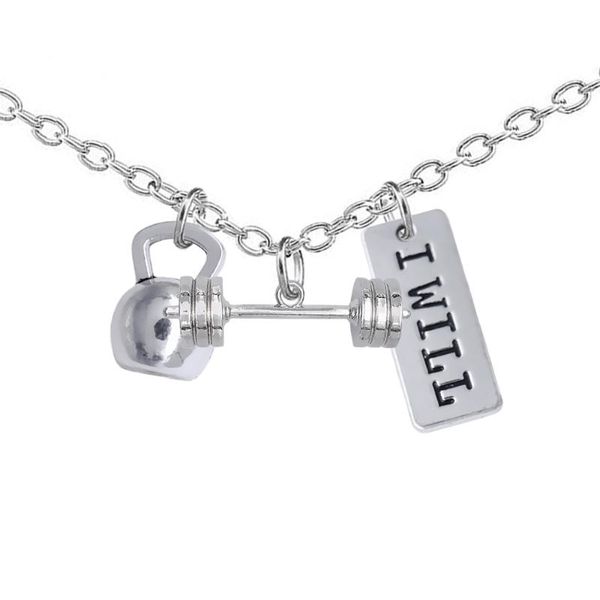 pendant necklaces exquisite 3d metal barbell kettle necklace fitness lovers body memento jewelry, Silver
pendant necklaces exquisite 3d metal barbell kettle necklace fitness lovers body memento jewelry, Silver