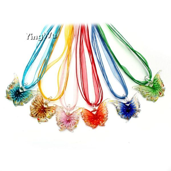 pendant necklaces yingwu wholesale 12pcs butterfly lampwork glass pendants rope & silk necklace bohemia women's jewelry, Silver
pendant necklaces yingwu wholesale 12pcs butterfly lampwork glass pendants rope & silk necklace bohemia women's jewelry, Silver