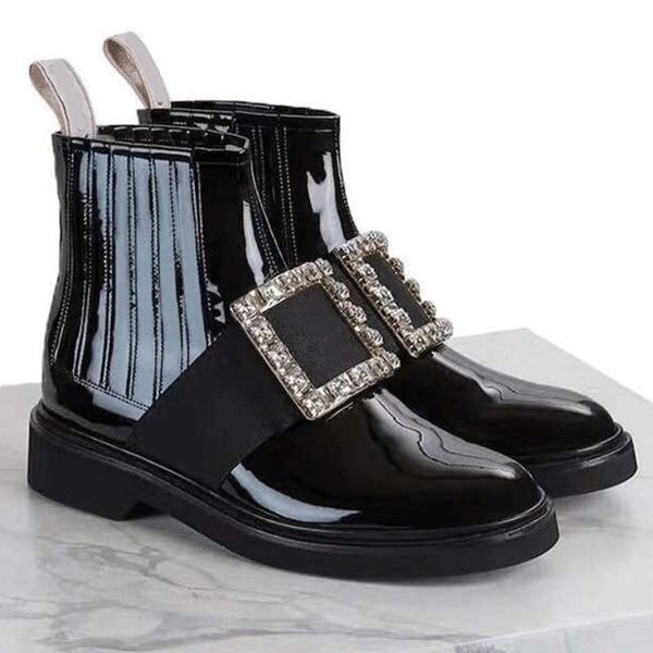 boots 2021 autumn female square buckle rhinestone women's elastic flat motorcycle, Black
boots 2021 autumn female square buckle rhinestone women's elastic flat motorcycle, Black