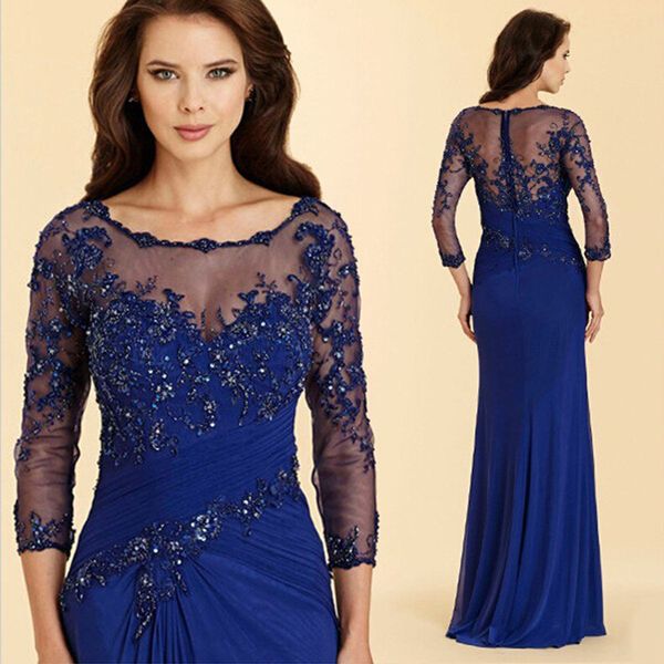 royal blue lace chiffon mother of the bride dresses with 3/4 sleeves pleats long wedding party gowns applique beaded jewel neck groom mother, Black;red
royal blue lace chiffon mother of the bride dresses with 3/4 sleeves pleats long wedding party gowns applique beaded jewel neck groom mother, Black;red