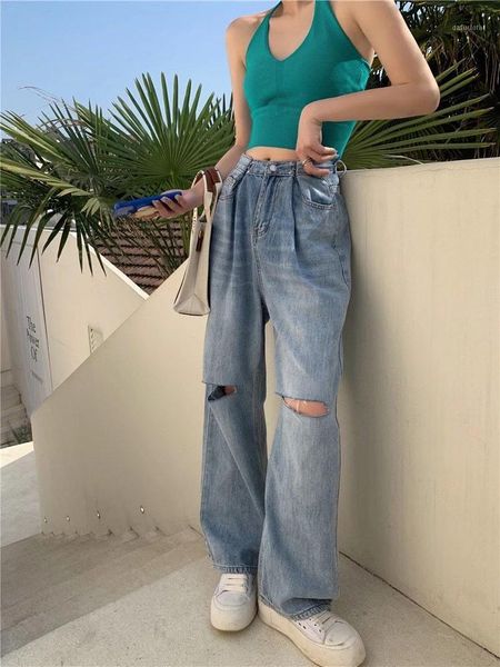 women's jeans fashion 2021ss spring women hole straight female luxury denim long trouse pants gdnz, Blue
women's jeans fashion 2021ss spring women hole straight female luxury denim long trouse pants gdnz, Blue