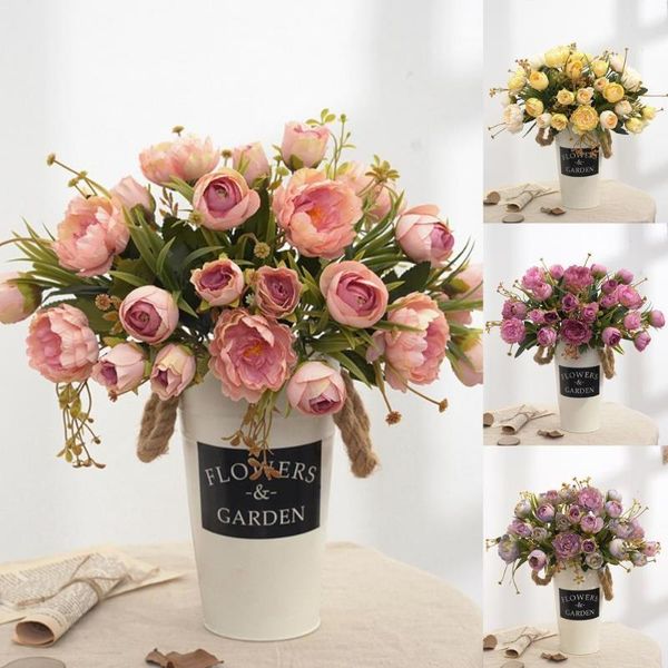 1bouquet artificial rose silk cloth fake flower home bridal party wedding decor decorative flowers & wreaths
1bouquet artificial rose silk cloth fake flower home bridal party wedding decor decorative flowers & wreaths
