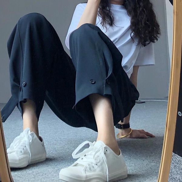 women's pants & capris loose wide-leg female students summer and autumn high-waist casual thin all-match suit, Black;white
women's pants & capris loose wide-leg female students summer and autumn high-waist casual thin all-match suit, Black;white