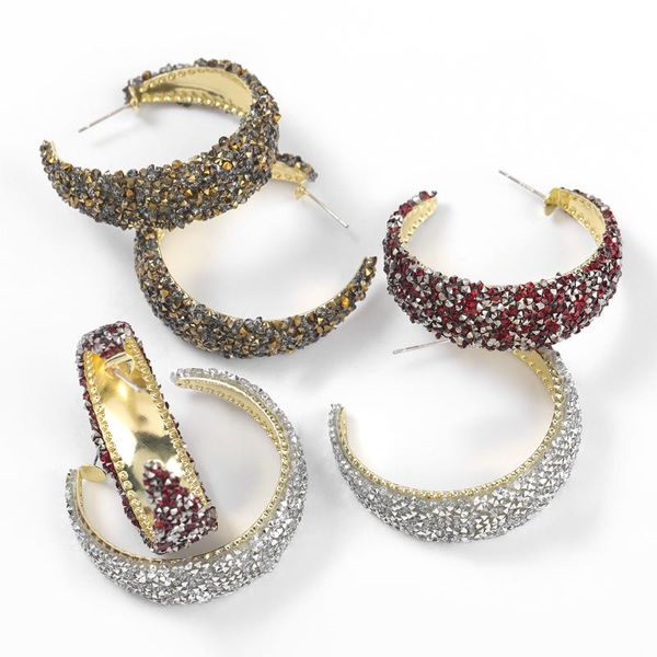 fashionable and simple metal acrylic c-shaped hoop earrings women's creative party jewelry accessories & huggie, Golden;silver
fashionable and simple metal acrylic c-shaped hoop earrings women's creative party jewelry accessories & huggie, Golden;silver