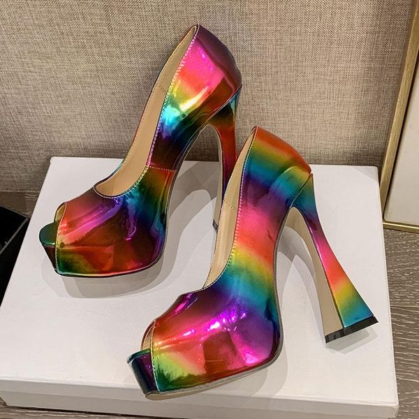 dress shoes big size 35-42 rainbow patent leather women pumps peep toe platform high heels 13.5cm ladies slip on comfortable wedding s, Black
dress shoes big size 35-42 rainbow patent leather women pumps peep toe platform high heels 13.5cm ladies slip on comfortable wedding s, Black