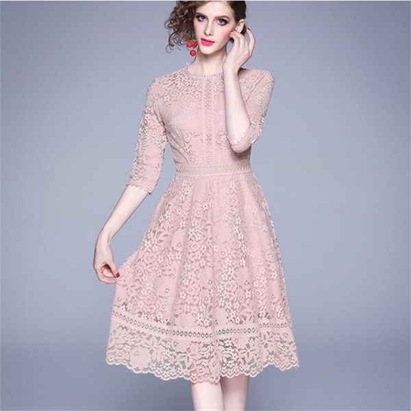 summer embroidery lace dress fashion vintage arrival hollow out luxury elegant slim women evening party dresses 210603, Black;gray
summer embroidery lace dress fashion vintage arrival hollow out luxury elegant slim women evening party dresses 210603, Black;gray