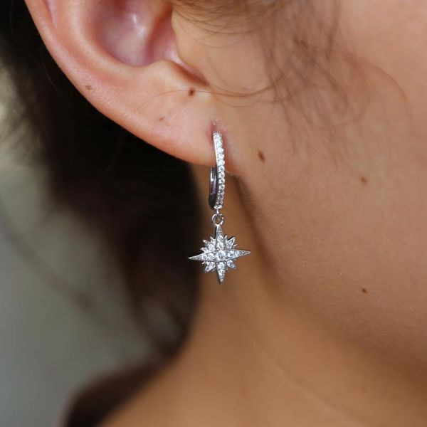 dangle & chandelier korean style fresh and simple temperament cz star north charm earrings female jewelry gift wholesale, Silver
dangle & chandelier korean style fresh and simple temperament cz star north charm earrings female jewelry gift wholesale, Silver