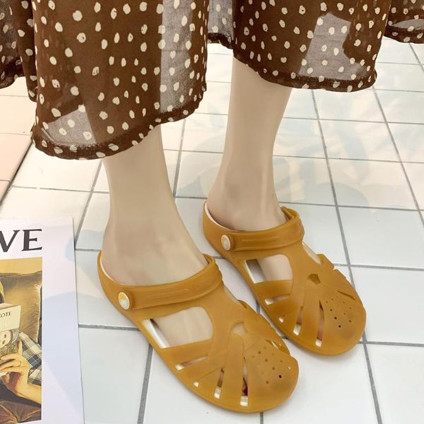 summer women sandals non-slip beach shoes breathable comfort flat bottom slippers baotou hole, Black
summer women sandals non-slip beach shoes breathable comfort flat bottom slippers baotou hole, Black