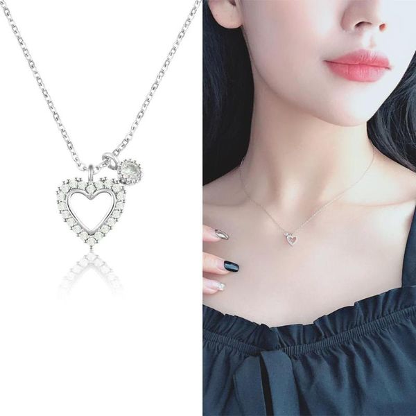 pendant necklaces women's romantic heart crystals for ladies weeding lover statement initial jewelry charms clavicle chains cn63, Silver
pendant necklaces women's romantic heart crystals for ladies weeding lover statement initial jewelry charms clavicle chains cn63, Silver