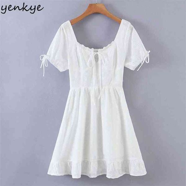 romantic women lace trims v neck sweet party dress female short sleeve a-line mini white summer vestido 210514, Black;gray
romantic women lace trims v neck sweet party dress female short sleeve a-line mini white summer vestido 210514, Black;gray