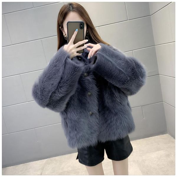 women's fur & faux real sheepskin female jacket autumn winter 2021 warm wool coats elegant clothing manteau femme zjt1700, Black
women's fur & faux real sheepskin female jacket autumn winter 2021 warm wool coats elegant clothing manteau femme zjt1700, Black
