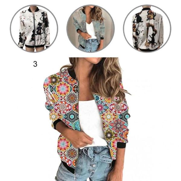 women's jackets lady stylish floral pattern long sleeve pockets women baseball jacket digital print for dating, Black;brown
women's jackets lady stylish floral pattern long sleeve pockets women baseball jacket digital print for dating, Black;brown