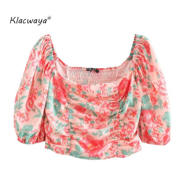 floral short shirts summer fashion ladies half puff sleeve squaer collar chic girl sterrt wear 210521, White
floral short shirts summer fashion ladies half puff sleeve squaer collar chic girl sterrt wear 210521, White