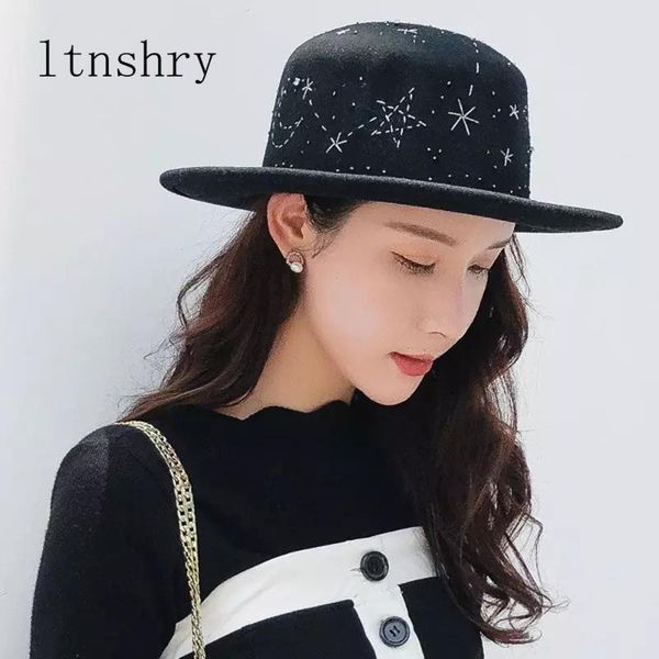 stingy brim hats women hat authentic wool fedoras vintage girl flat bucket cap elegant felt hand-embroider starry bead, Blue;gray
stingy brim hats women hat authentic wool fedoras vintage girl flat bucket cap elegant felt hand-embroider starry bead, Blue;gray