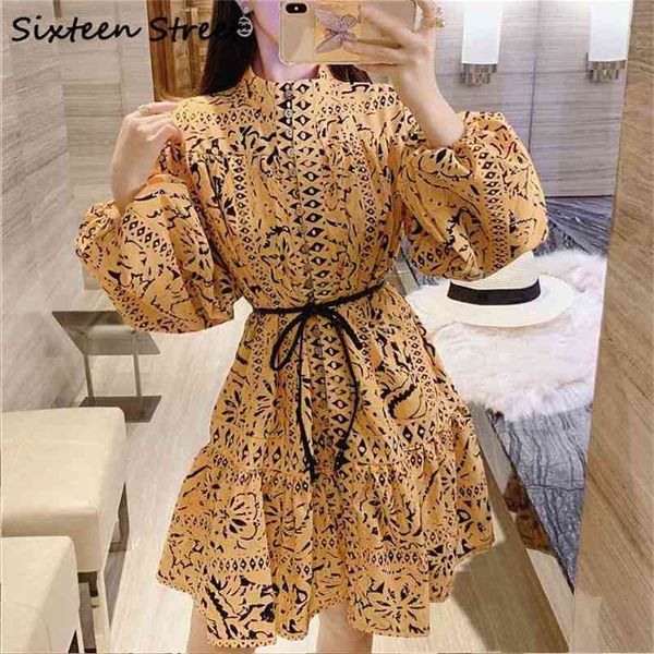 spring woman's dress yellow vintage runway vestidos lady single-breasted lantern sleeve dresses female lace up clothing 210603, Black;gray
spring woman's dress yellow vintage runway vestidos lady single-breasted lantern sleeve dresses female lace up clothing 210603, Black;gray
