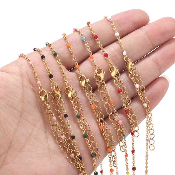 necklaces pendants 1pcs stainless steel gold/silver color choker necklace enamel satellite beaded cable ball chain womens
necklaces pendants 1pcs stainless steel gold/silver color choker necklace enamel satellite beaded cable ball chain womens
