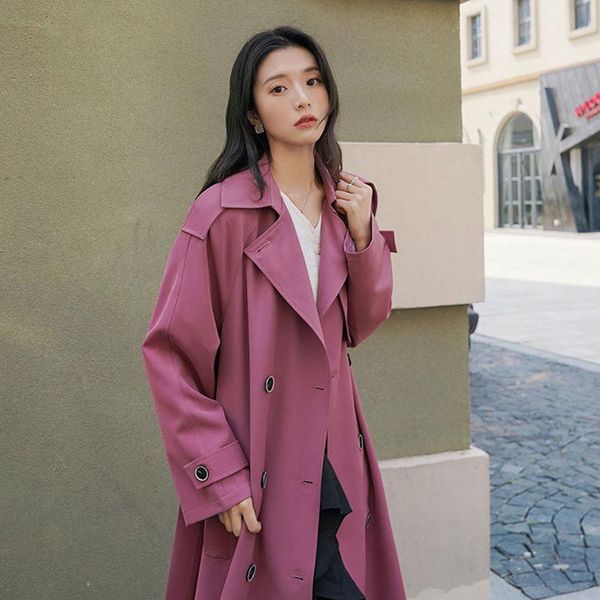 women's trench coats 2021 autumn fashion women coat classic belt chic loose long overcoat outwear, Tan;black
women's trench coats 2021 autumn fashion women coat classic belt chic loose long overcoat outwear, Tan;black