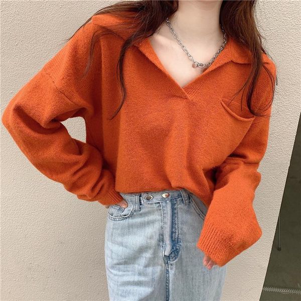 women's sweaters korean version of the spring and autumn vintage loose thin v-neck pullover long sleeve solid color knitted sweater top, White;black
women's sweaters korean version of the spring and autumn vintage loose thin v-neck pullover long sleeve solid color knitted sweater top, White;black