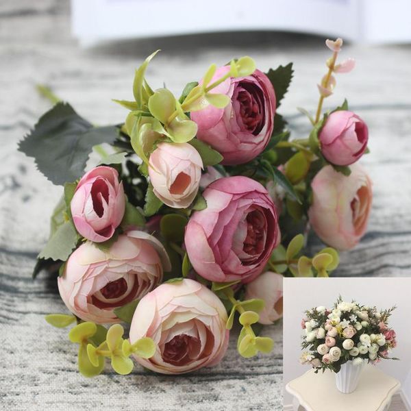 decorative flowers & wreaths 10 heads / 1 bundle silk tea rose bridal bouquet christmas home wedding year decoration fake plant artificial
decorative flowers & wreaths 10 heads / 1 bundle silk tea rose bridal bouquet christmas home wedding year decoration fake plant artificial