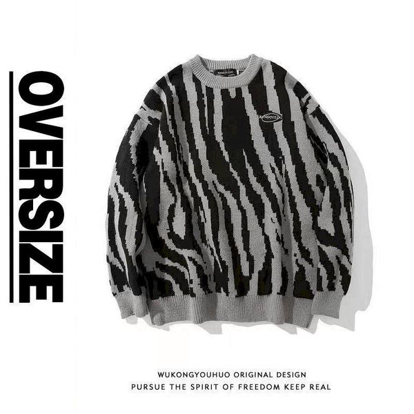men's sweaters vintage pullover sweater men women zebra print o-neck jumper autumn winter trend 2021 streetwear loose outerwear warm, White;black
men's sweaters vintage pullover sweater men women zebra print o-neck jumper autumn winter trend 2021 streetwear loose outerwear warm, White;black