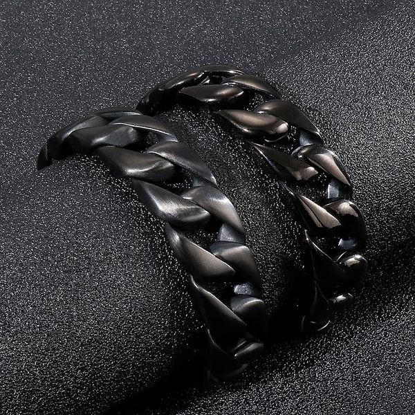 fashion trend men's stainless steel jewelry wholesale vacuum plating black glossy bracelet link, chain
fashion trend men's stainless steel jewelry wholesale vacuum plating black glossy bracelet link, chain