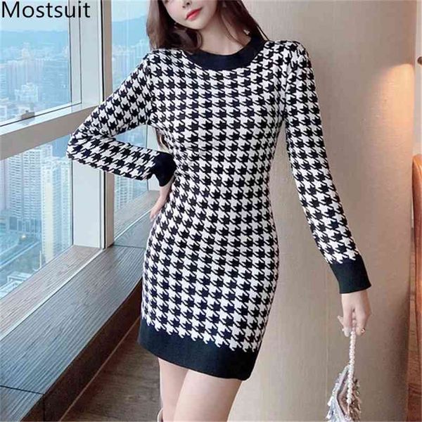 houndstooth mini dress women full sleeve o-neck slim fashion basic elegant dresses vestidos femme spring 210513, Black;gray
houndstooth mini dress women full sleeve o-neck slim fashion basic elegant dresses vestidos femme spring 210513, Black;gray