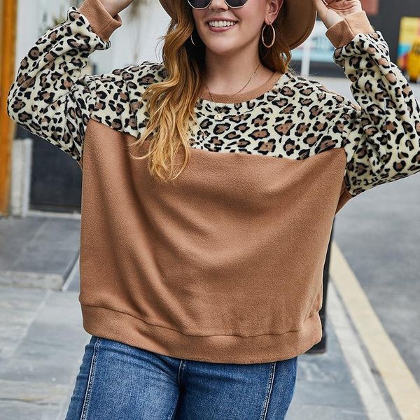 spring / autumn oversized women's round neck leopard print pullover casual fashion warm versatile hoodies & sweatshirts, Black
spring / autumn oversized women's round neck leopard print pullover casual fashion warm versatile hoodies & sweatshirts, Black