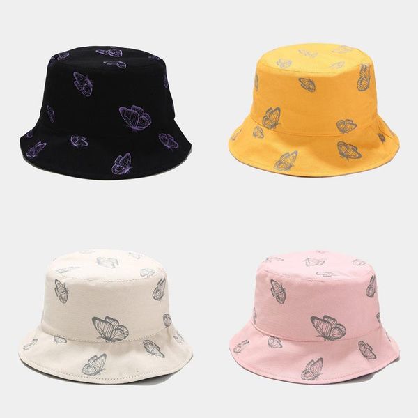 wide brim hats summer & autumn fashion butterfly print bucket for women cotton reversible panama men's hip hop hat, Blue;gray
wide brim hats summer & autumn fashion butterfly print bucket for women cotton reversible panama men's hip hop hat, Blue;gray