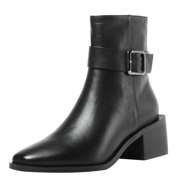 boots side zipper women's genuine leather square toe shoes woman high heels 2021 winter office lady party ankle size 42, Black
boots side zipper women's genuine leather square toe shoes woman high heels 2021 winter office lady party ankle size 42, Black
